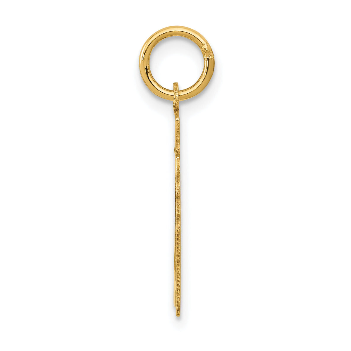 14k Small Polished Number 21 Charm-LS21