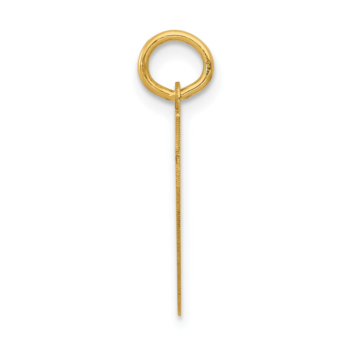 14k Small Polished Number 47 Charm-LS47