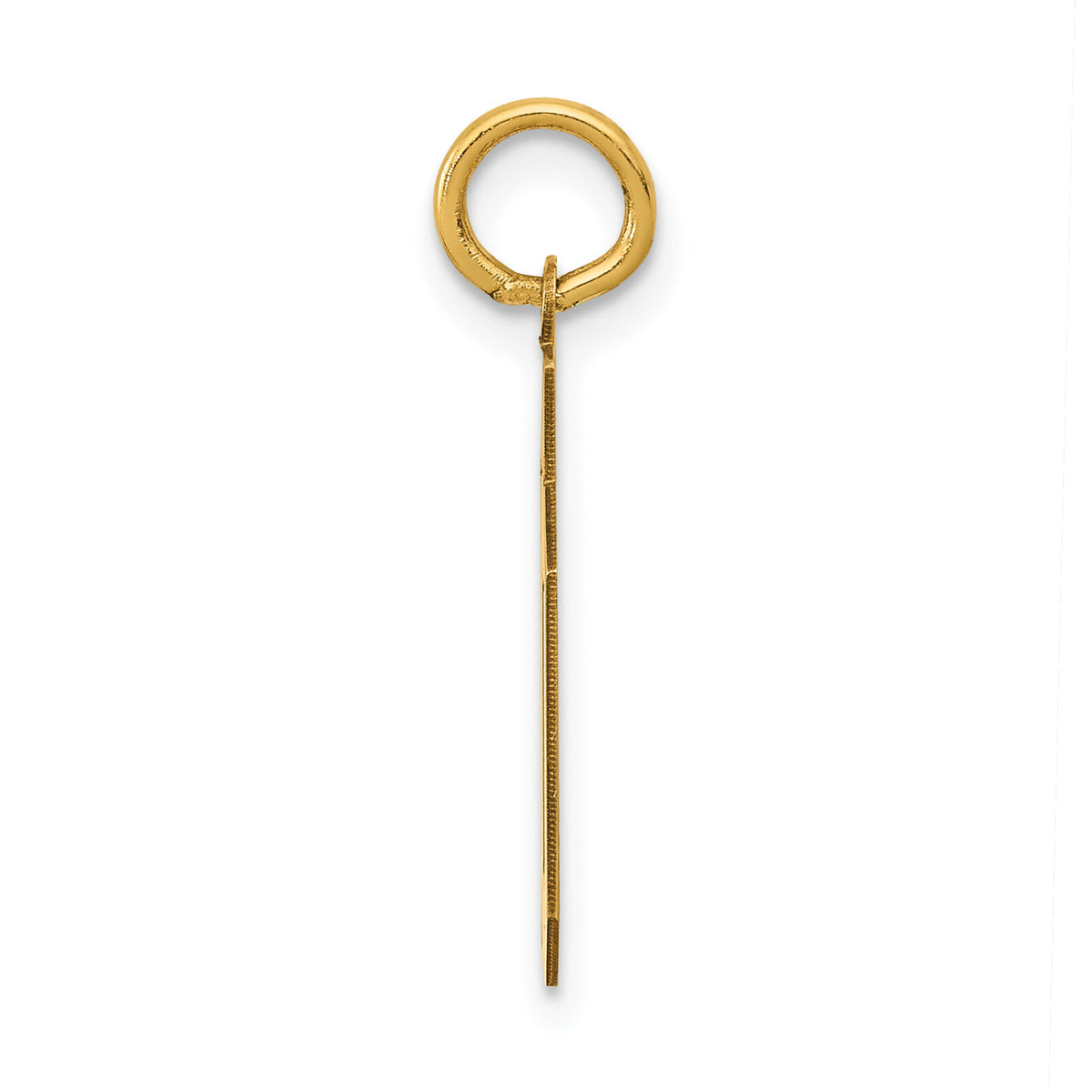 14k Small Polished Number 50 Charm-LS50