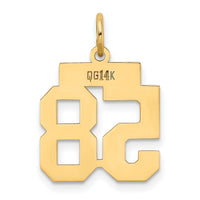 14k Small Polished Number 58 Charm-LS58