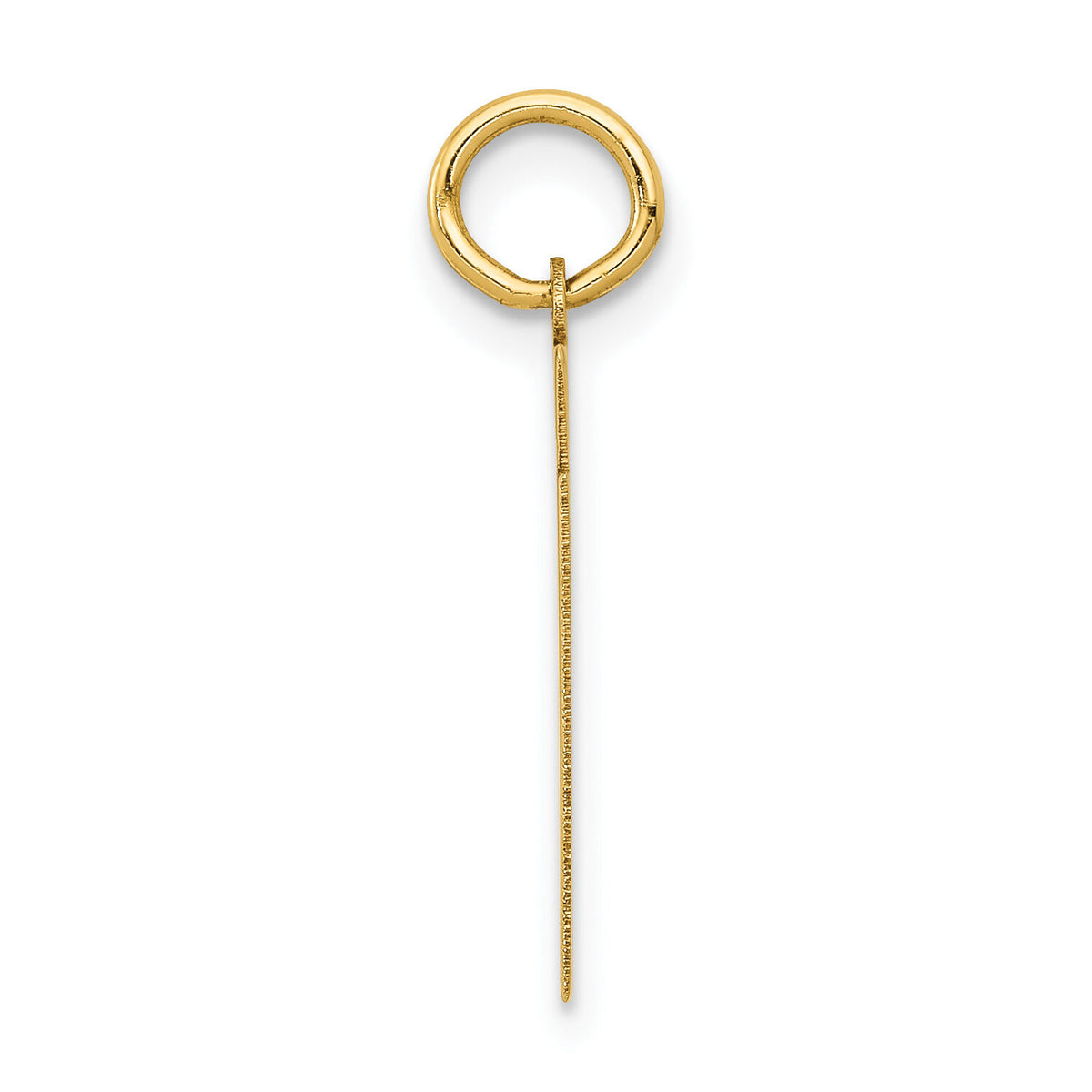 14k Small Polished Number 61 Charm-LS61