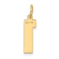 14k Medium Satin Number 1 Charm-LSM01