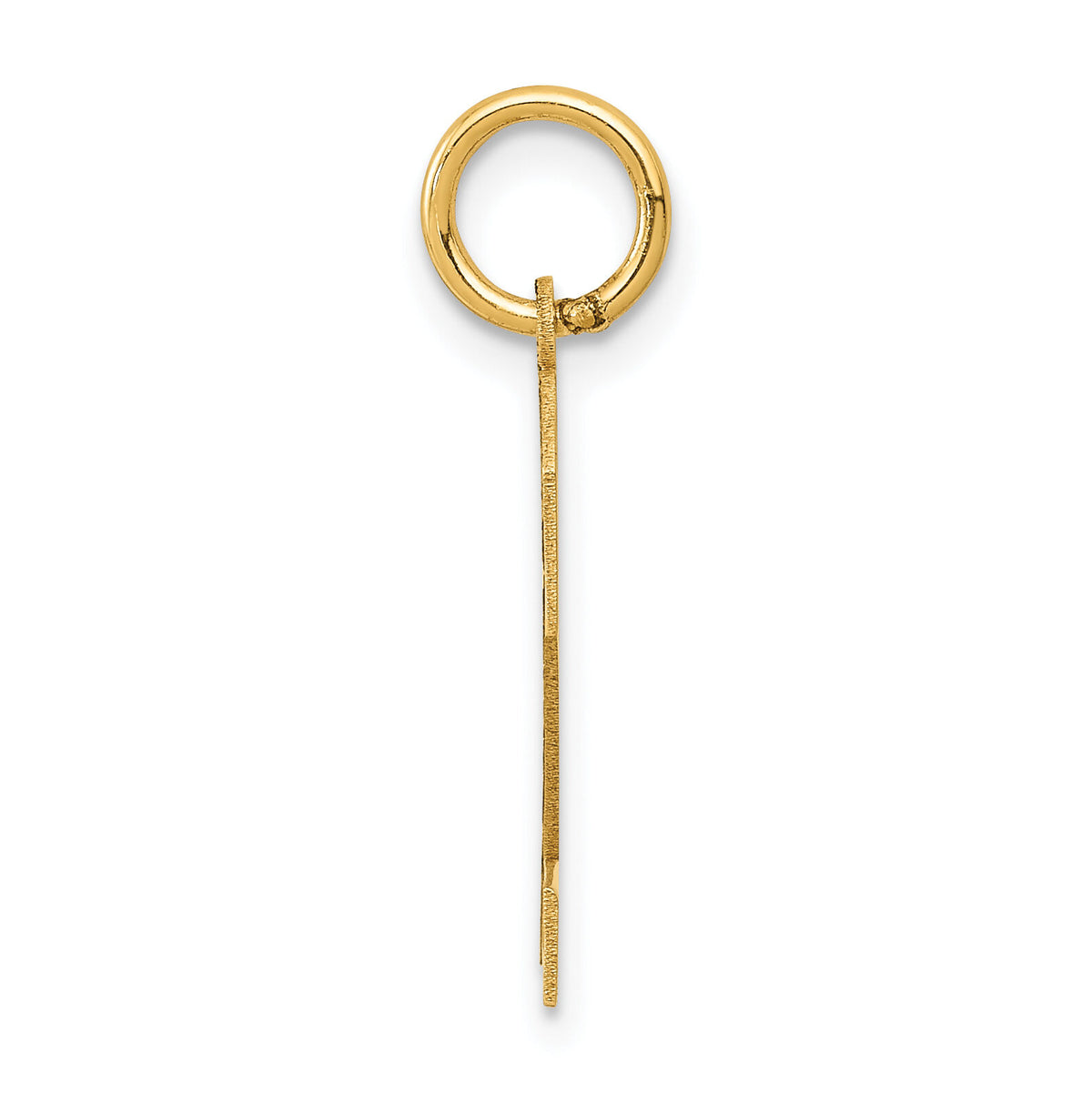 14k Medium Satin Number 2 Charm-LSM02