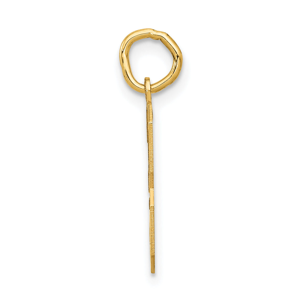 14k Medium Satin Number 3 Charm-LSM03