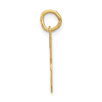 14k Medium Satin Number 3 Charm-LSM03