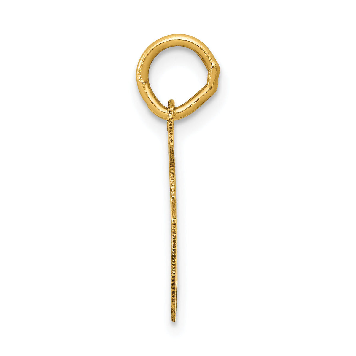 14k Medium Satin Number 5 Charm-LSM05