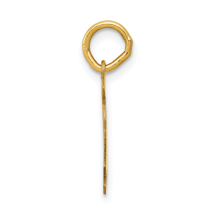 14k Medium Satin Number 5 Charm-LSM05