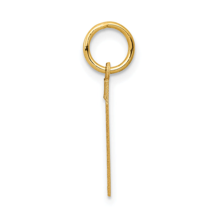 14k Medium Satin Number 7 Charm-LSM07