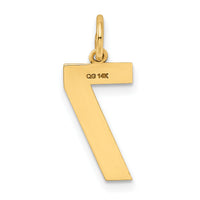 14k Medium Satin Number 7 Charm-LSM07