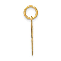 14k Medium Satin Number 8 Charm-LSM08