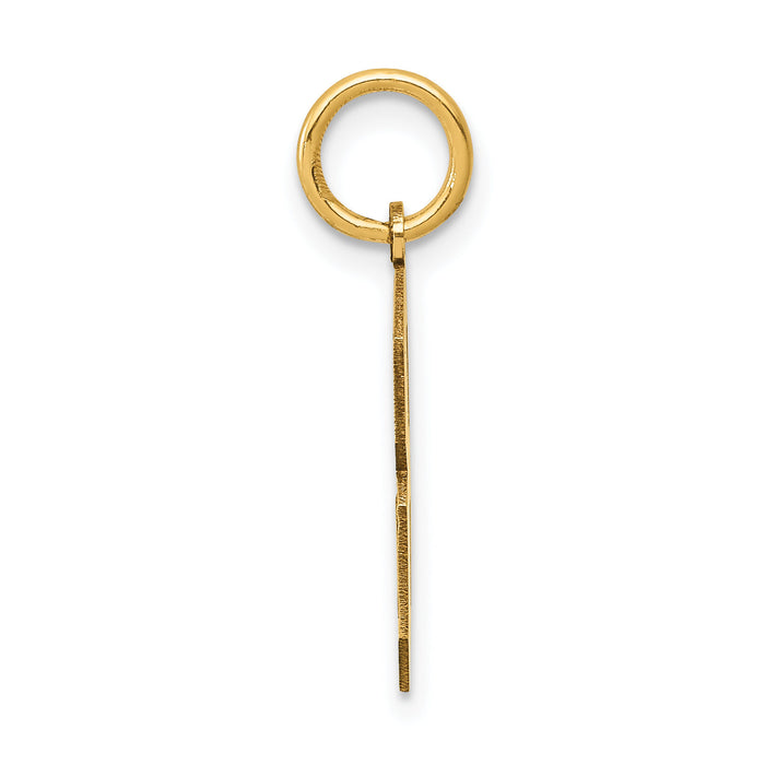 14k Medium Satin Number 8 Charm-LSM08