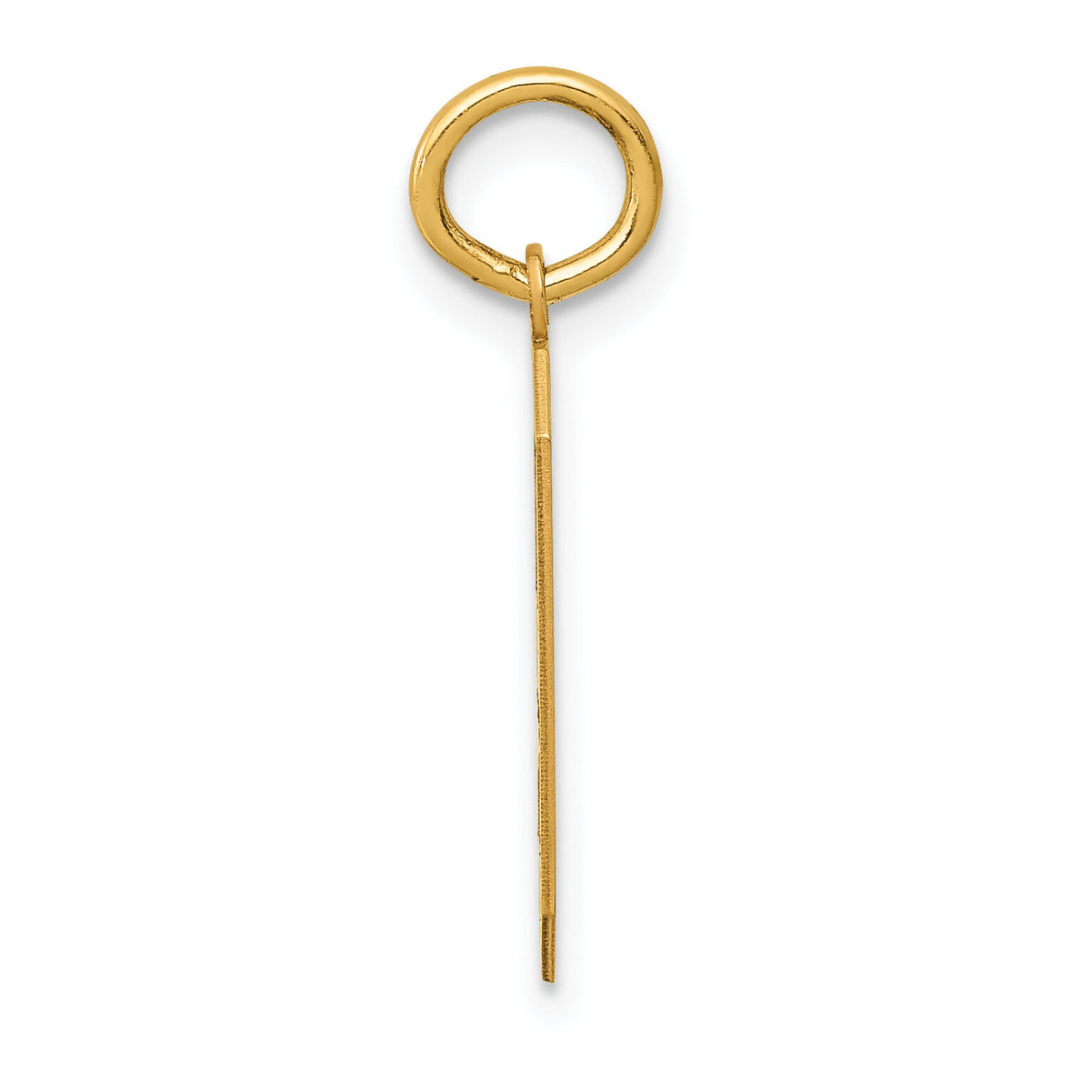 14k Medium Satin Number 9 Charm-LSM09