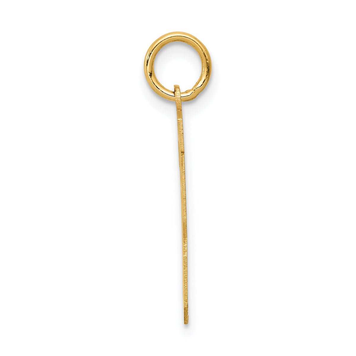 14k Medium Satin Number 13 Charm-LSM13