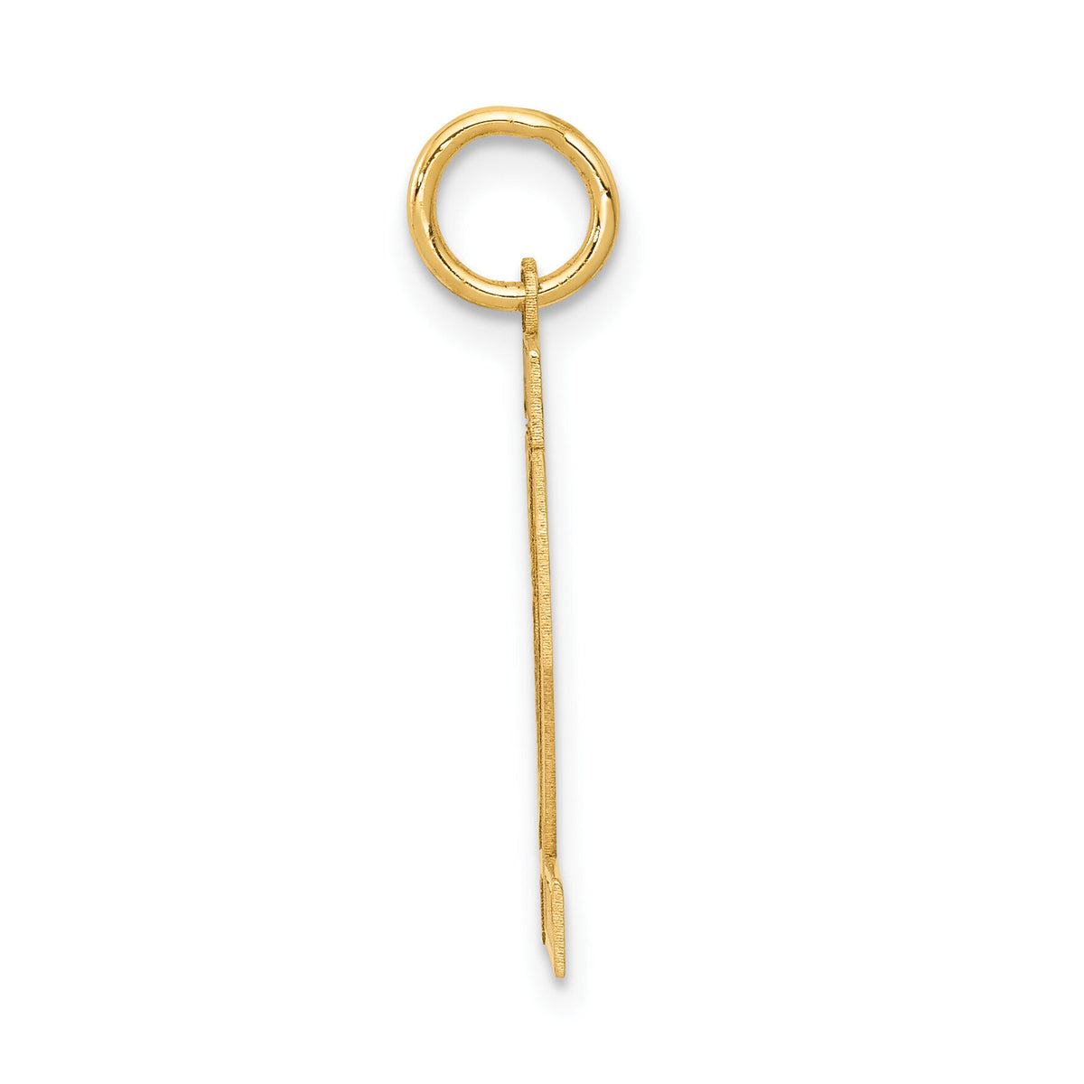 14k Medium Satin Number 22 Charm-LSM22