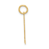 14k Medium Satin Number 22 Charm-LSM22