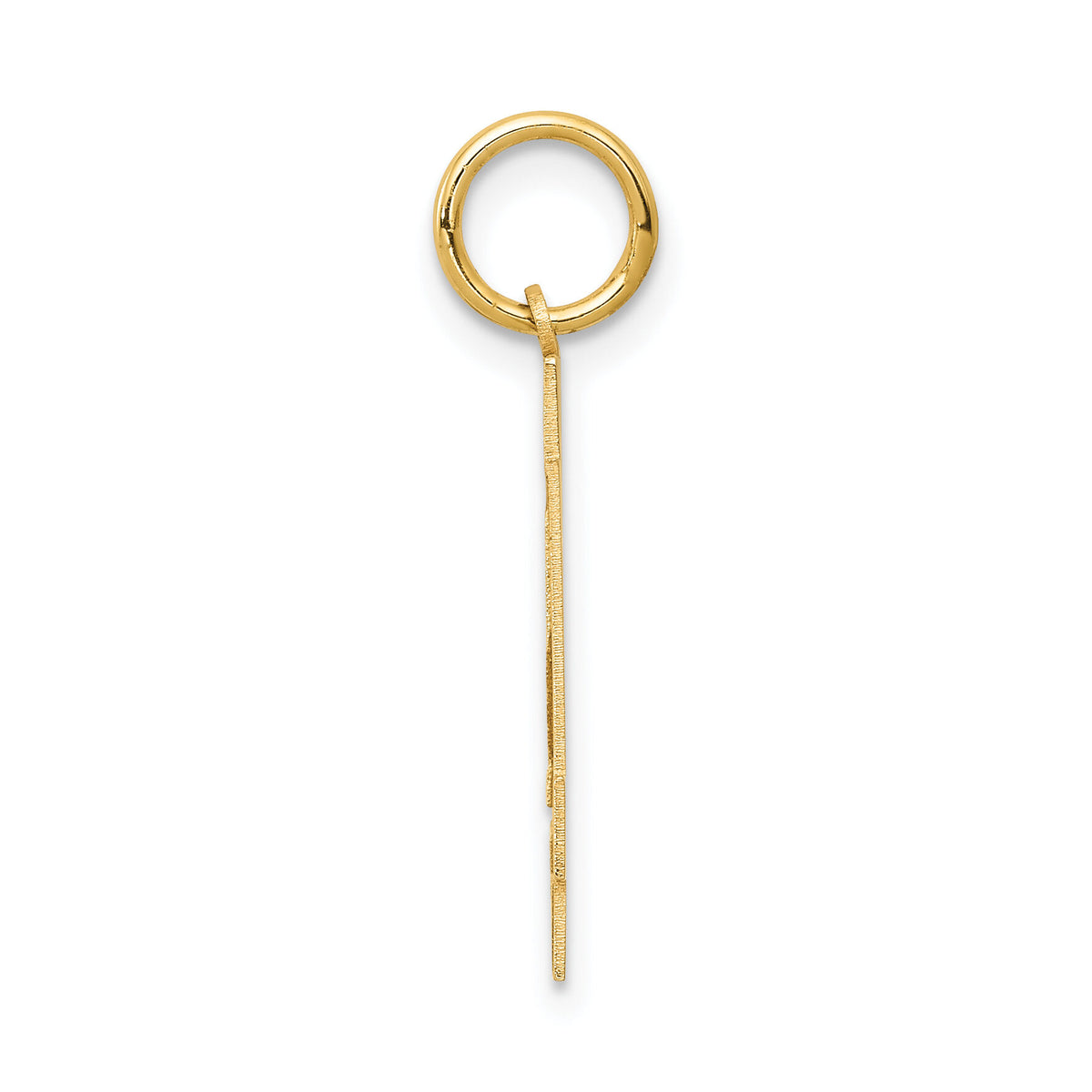 14k Medium Satin Number 34 Charm-LSM34