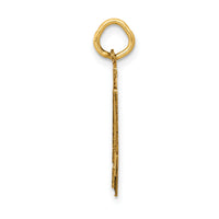 14k Medium Satin Number 44 Charm-LSM44