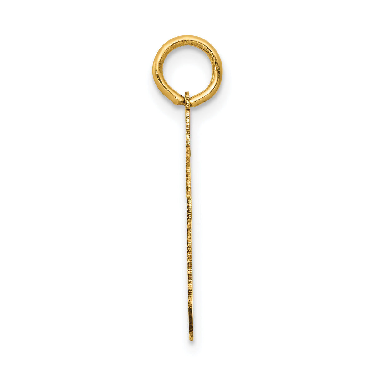 14k Medium Satin Number 46 Charm-LSM46