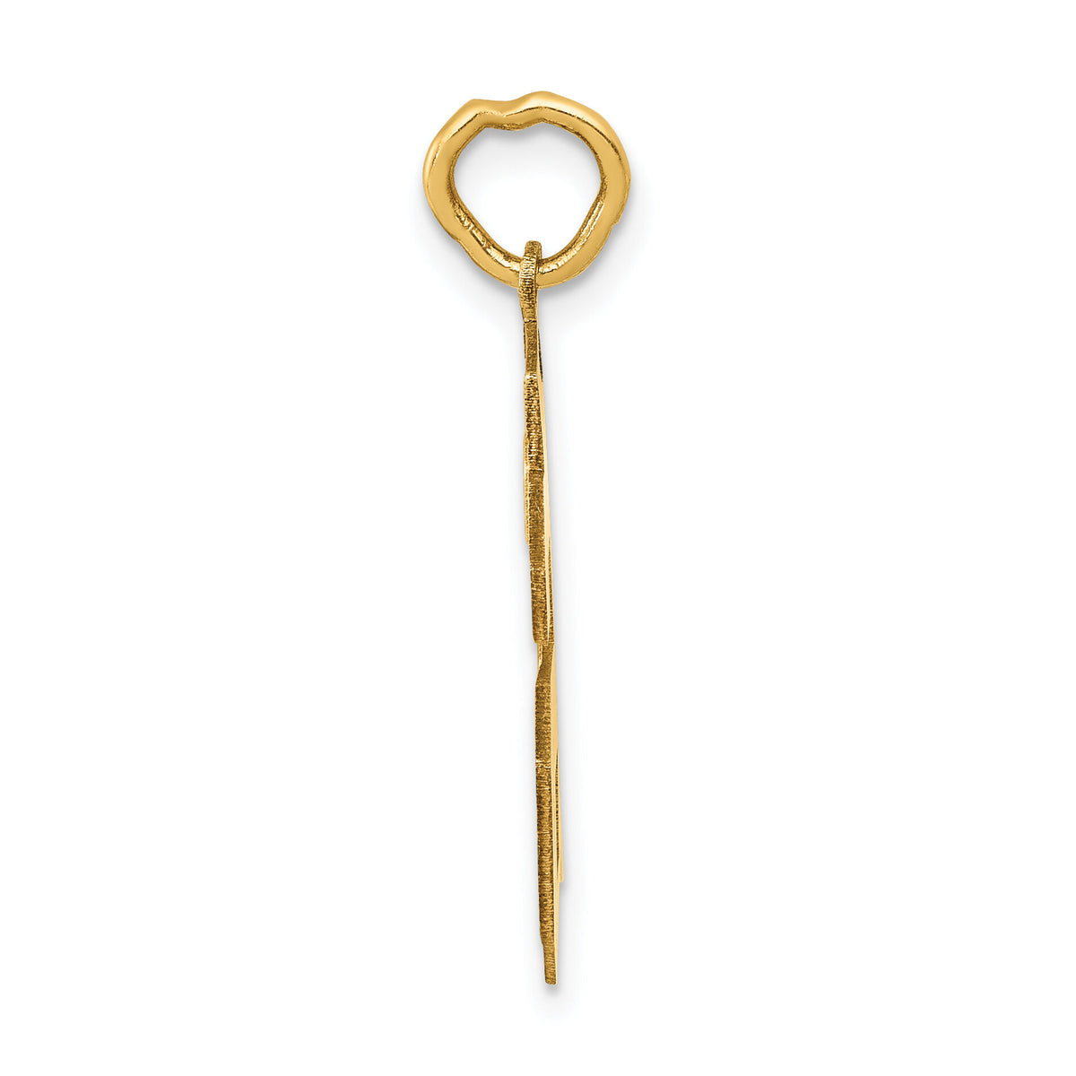 14k Medium Satin Number 66 Charm-LSM66