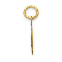 14k Small Satin Number 0 Charm-LSS00