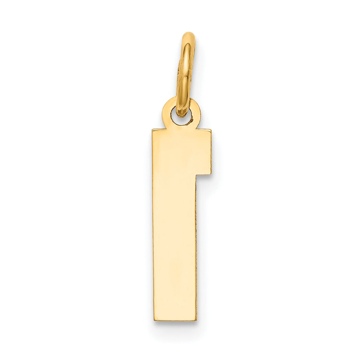 14k Small Satin Number 1 Charm-LSS01