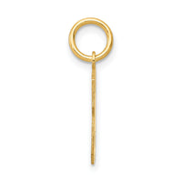 14k Small Satin Number 3 Charm-LSS03