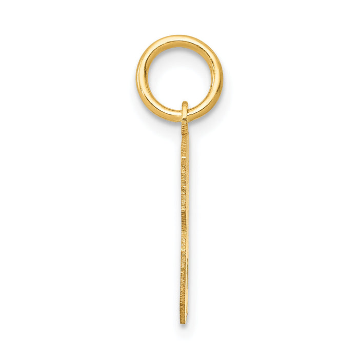 14k Small Satin Number 3 Charm-LSS03