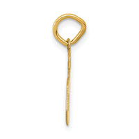 14k Small Satin Number 6 Charm-LSS06