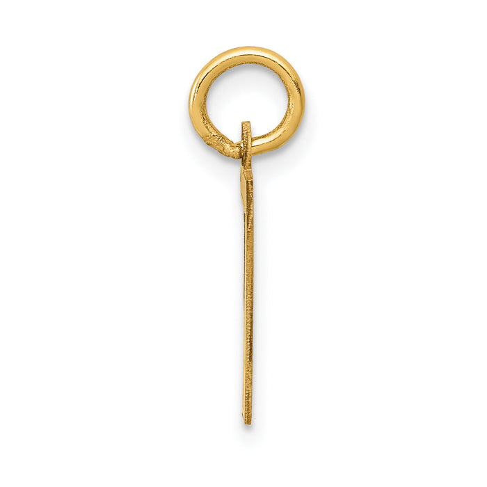 14k Small Satin Number 7 Charm-LSS07