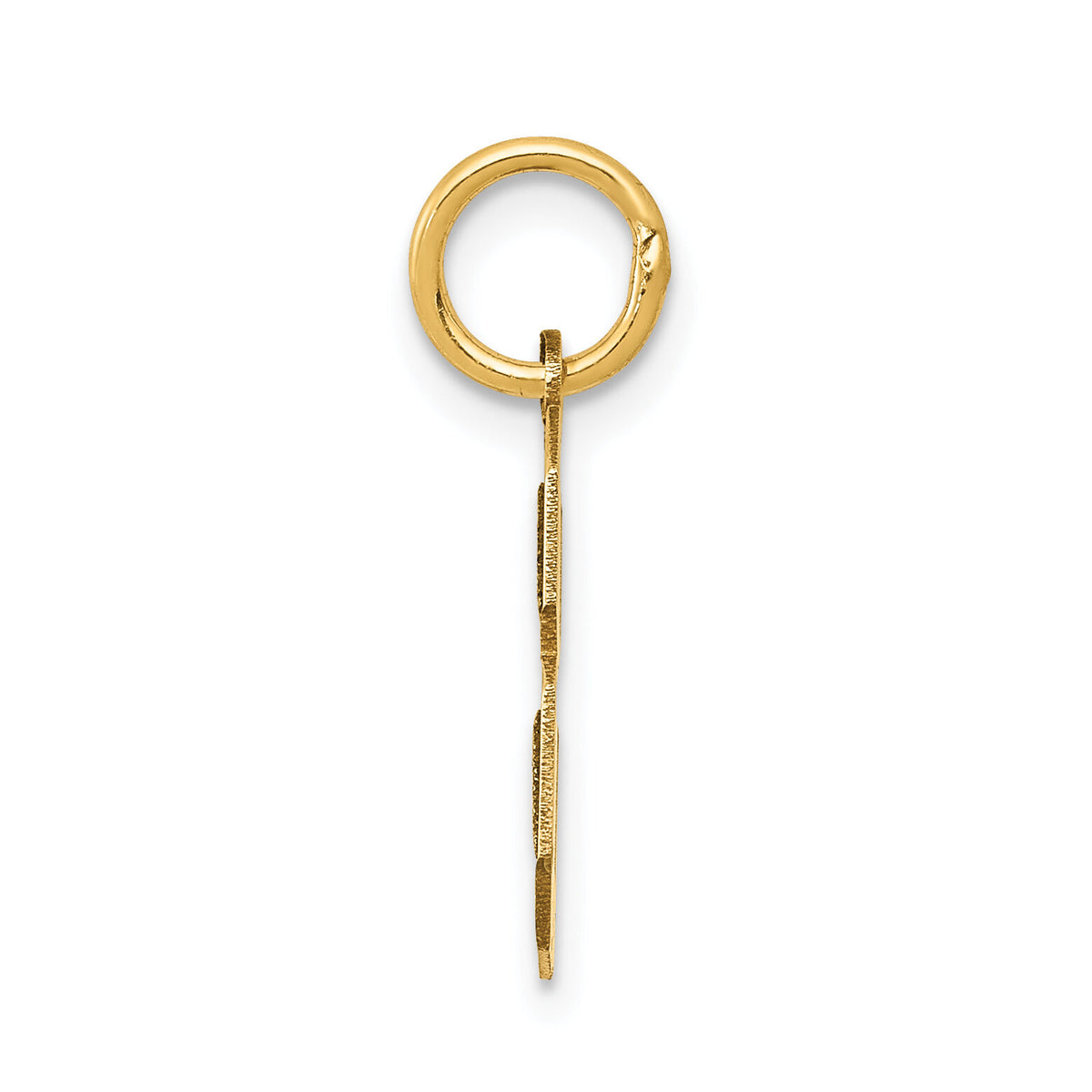 14k Small Satin Number 8 Charm-LSS08