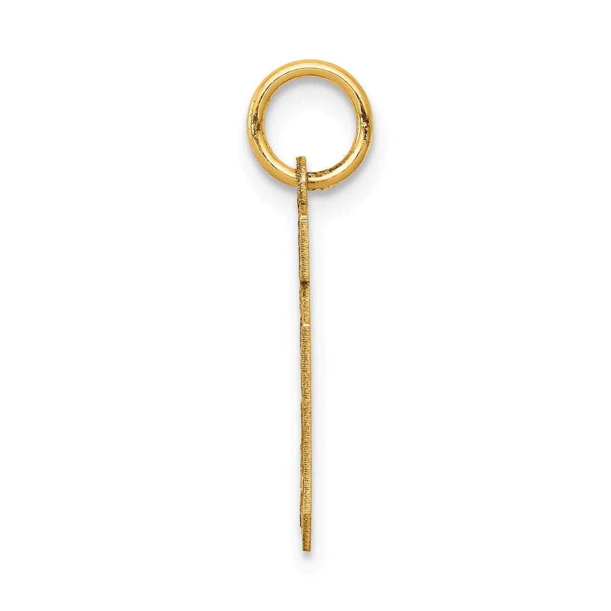 14k Small Satin Number 10 Charm-LSS10