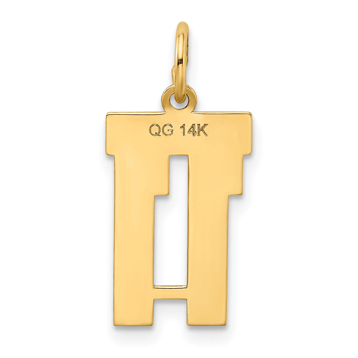 14k Small Satin Number 11 Charm-LSS11