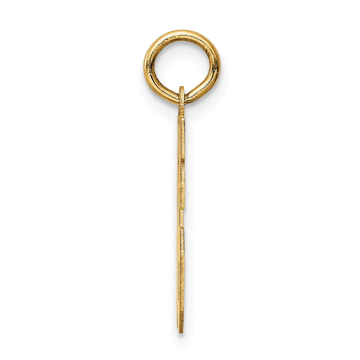 14k Small Satin Number 16 Charm-LSS16