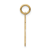 14k Small Satin Number 16 Charm-LSS16