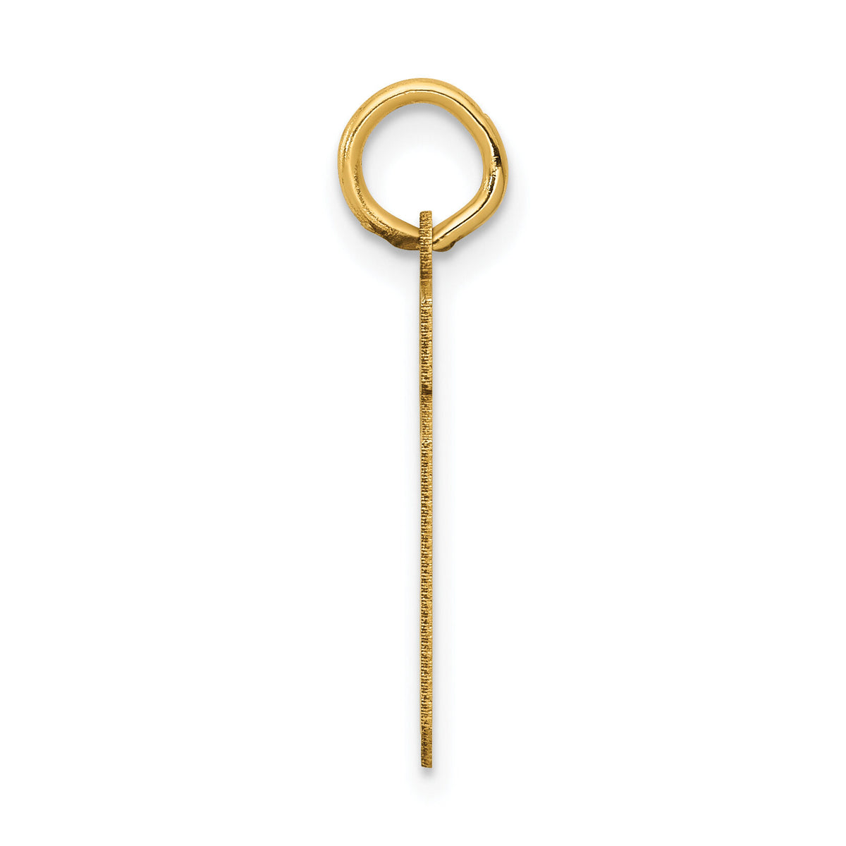 14k Small Satin Number 19 Charm-LSS19