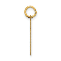 14k Small Satin Number 19 Charm-LSS19