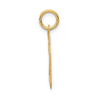 14k Small Satin Number 20 Charm-LSS20