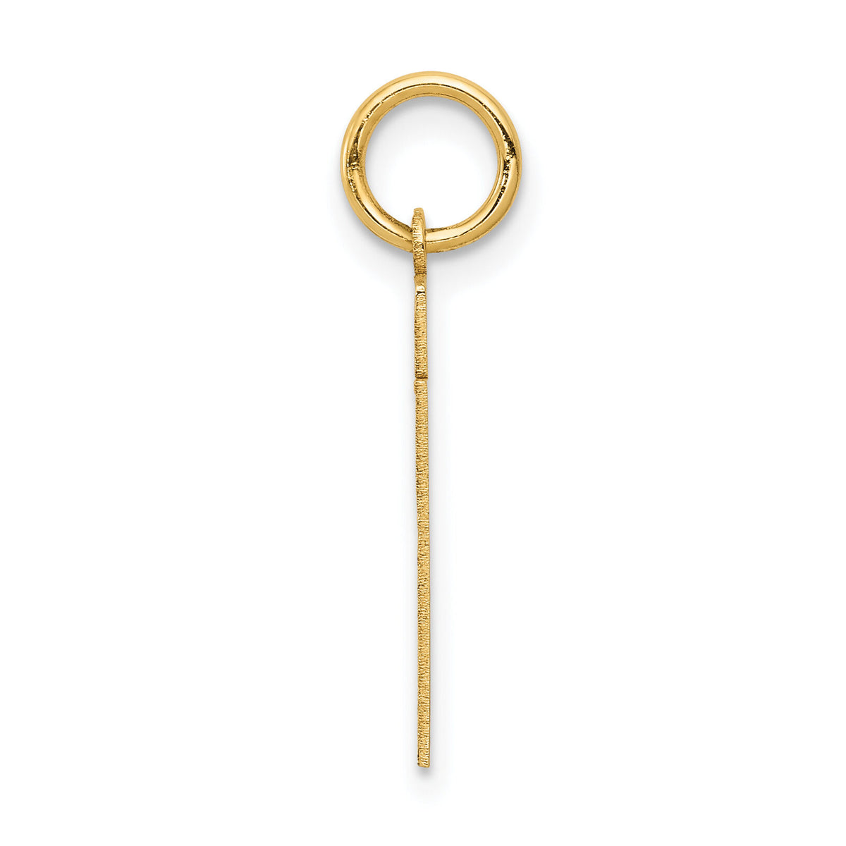 14k Small Satin Number 21 Charm-LSS21