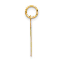 14k Small Satin Number 21 Charm-LSS21