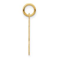 14k Small Satin Number 23 Charm-LSS23