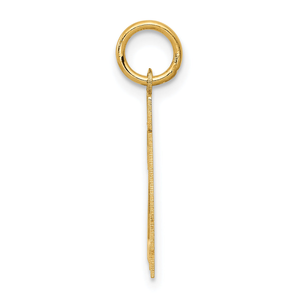 14k Small Satin Number 24 Charm-LSS24