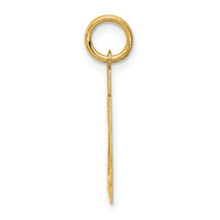 14k Small Satin Number 24 Charm-LSS24