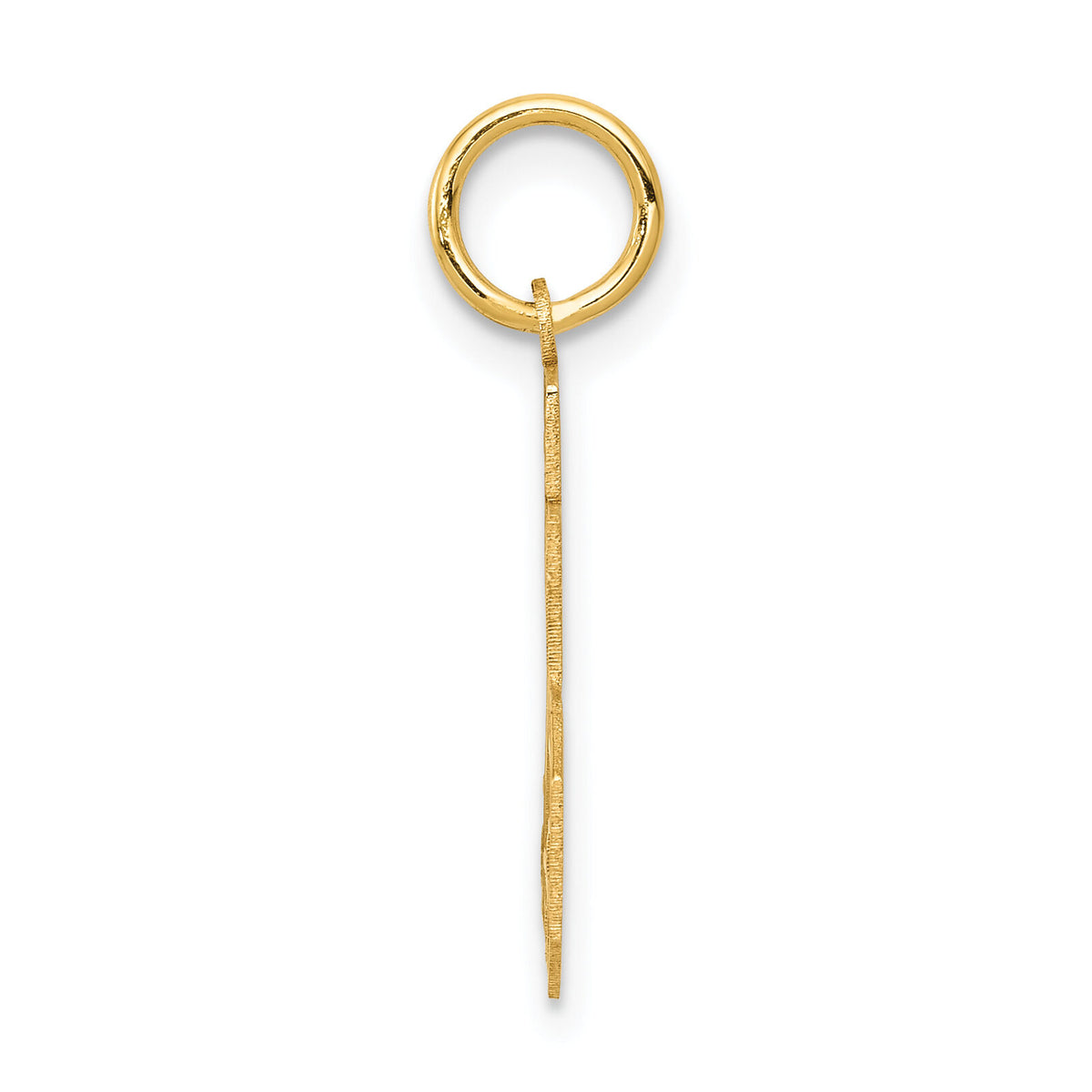 14k Small Satin Number 25 Charm-LSS25