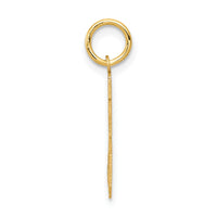 14k Small Satin Number 25 Charm-LSS25