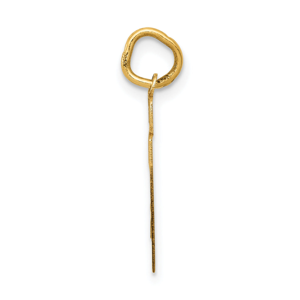 14k Small Satin Number 27 Charm-LSS27