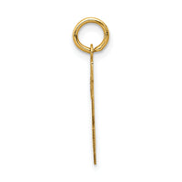 14k Small Satin Number 28 Charm-LSS28