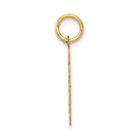 14k Small Satin Number 30 Charm-LSS30