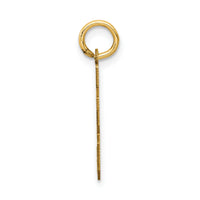 14k Small Satin Number 33 Charm-LSS33