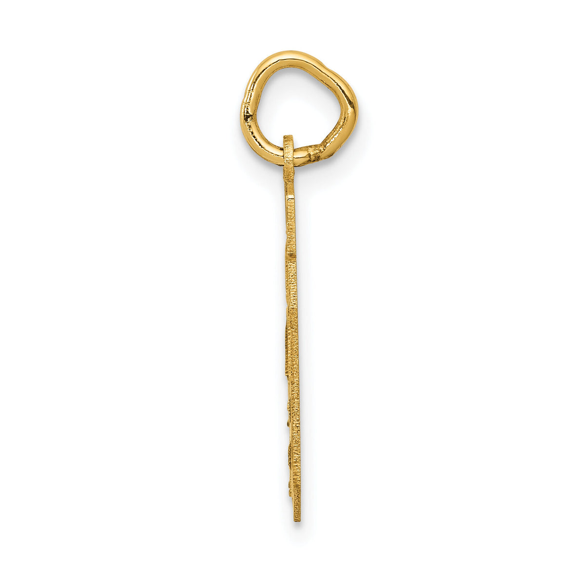 14k Small Satin Number 40 Charm-LSS40