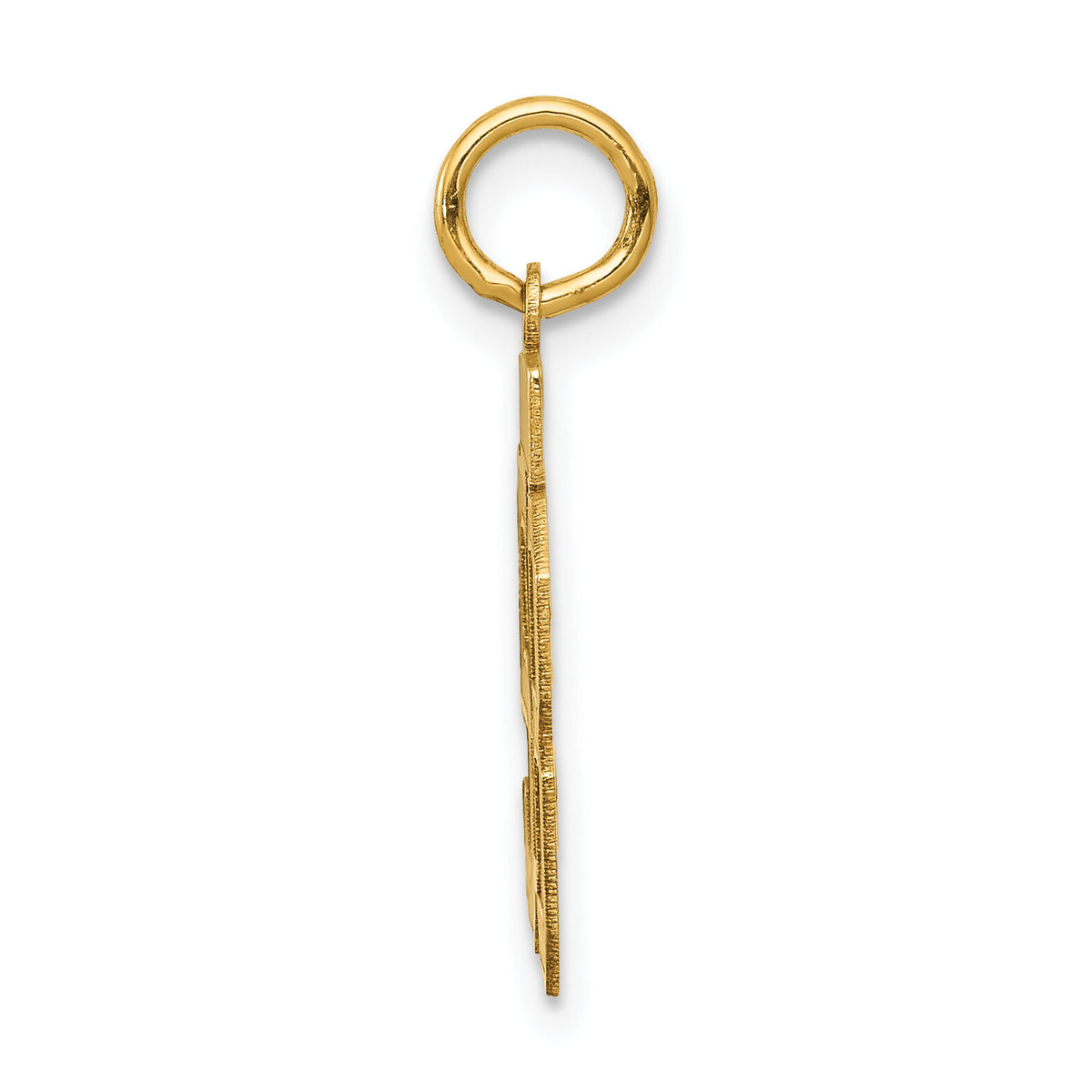 14k Small Satin Number 58 Charm-LSS58